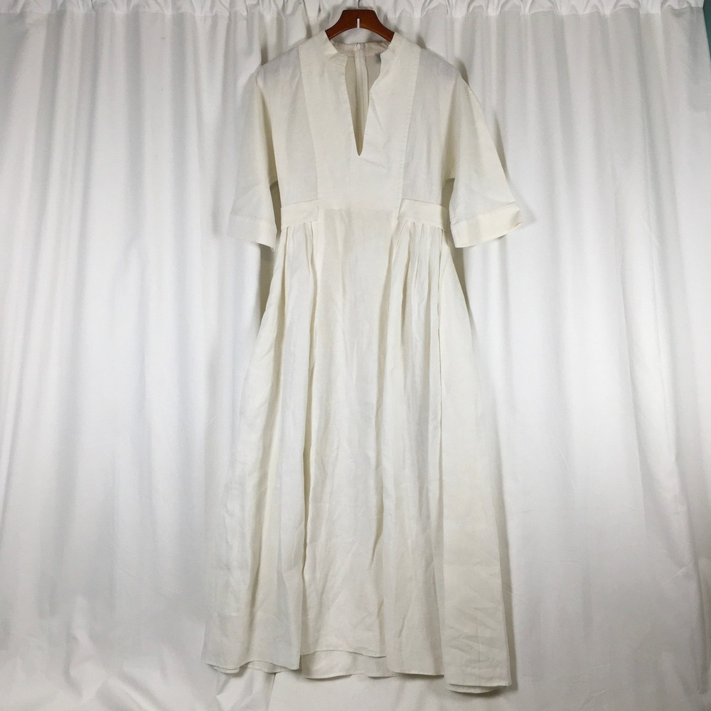 Eleventy Linen Caftan Maxi Dress Size 2 Luxury Vacation Summer Cruise Resort